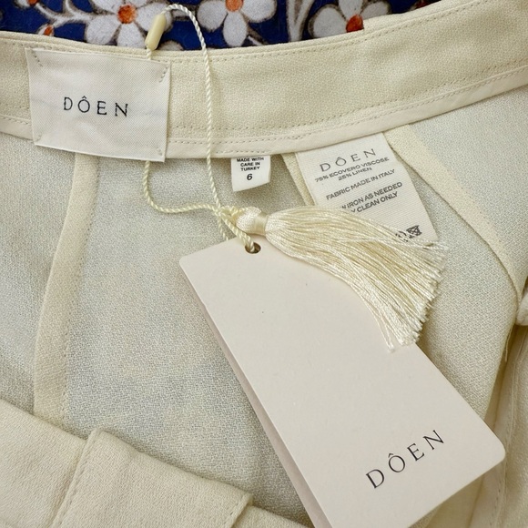 NWT DÔEN Avon Cuffed Hem Sailor Shorts in Limonita Size 6 - Picture 11 of 14